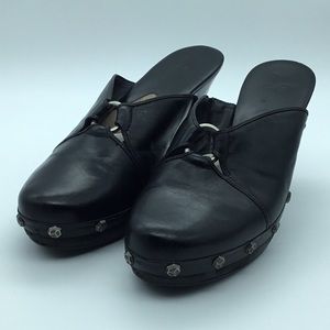 Cole Haan Studded High Heel Mule - Black - Size 9B